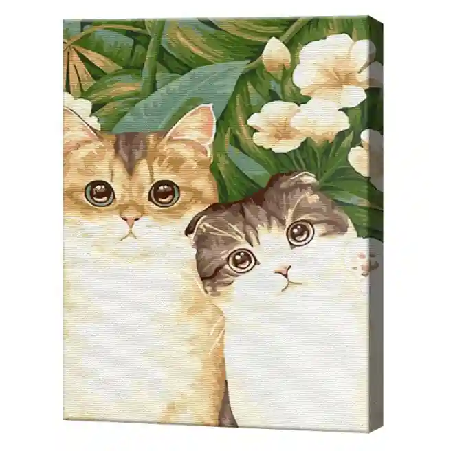 Motani cu ochi mari, 30х40 cm, pictură pe numere