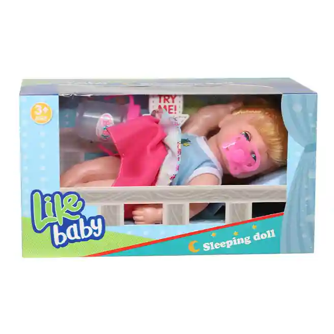 Păpușă Bebelina cu suzetă și biberon, cod 902090