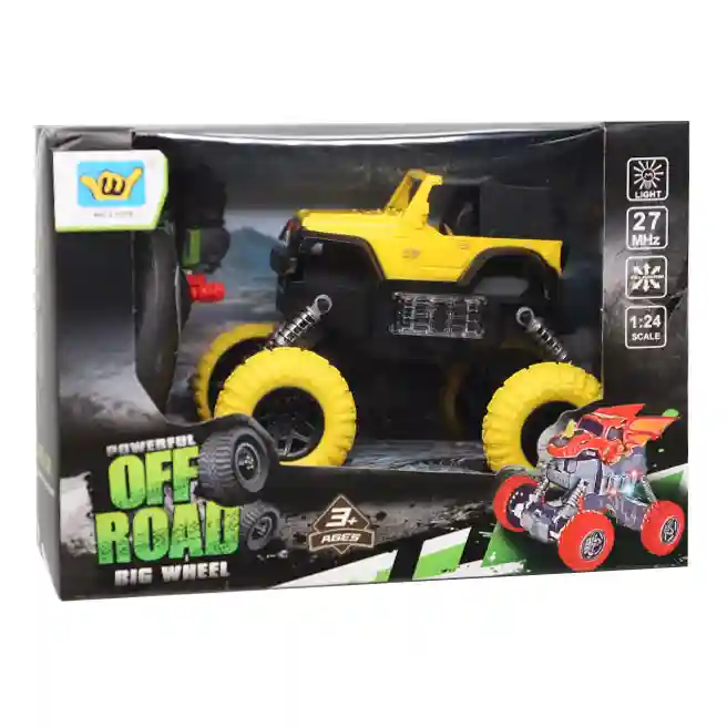 Mașină monster truck 1:24 cu telecomandă, galben, cod 902514