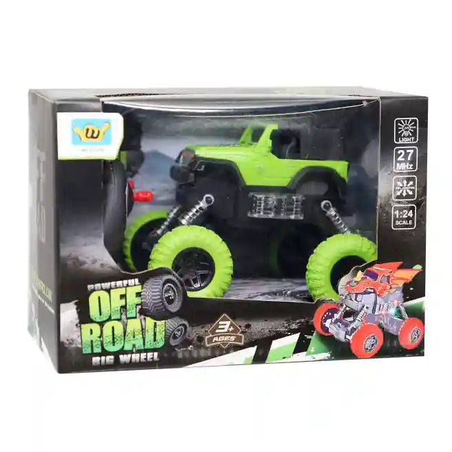 Mașină monster truck 1:24 cu telecomandă, verde, cod 902515