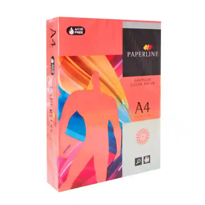 Бумага цветная Paperline 160гр, интенсив 250л  RED, красная