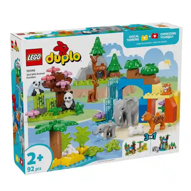 Constructor LEGO DUPLO Familii de animale sălbatice: 3 în 1, art. 10446