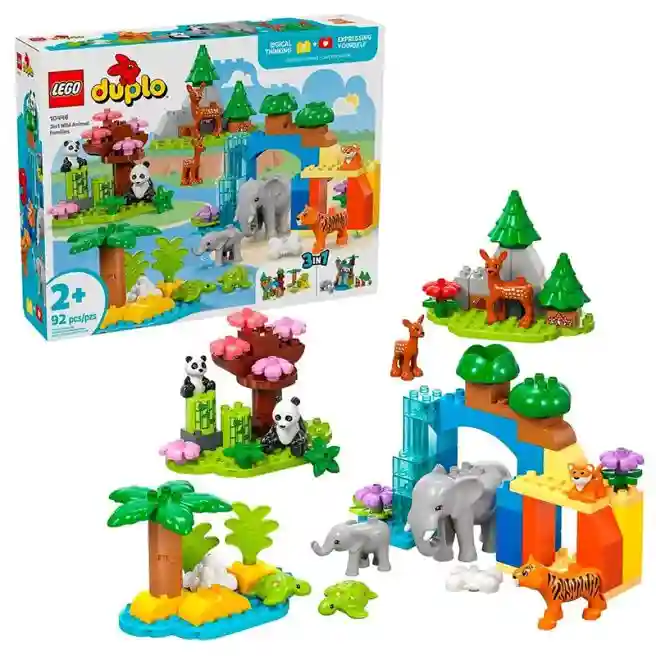 Constructor LEGO DUPLO Familii de animale sălbatice: 3 în 1, art. 10446