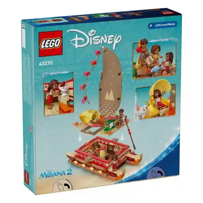 Constructor LEGO Disney Canoea de aventură a Moanei, art. 43270