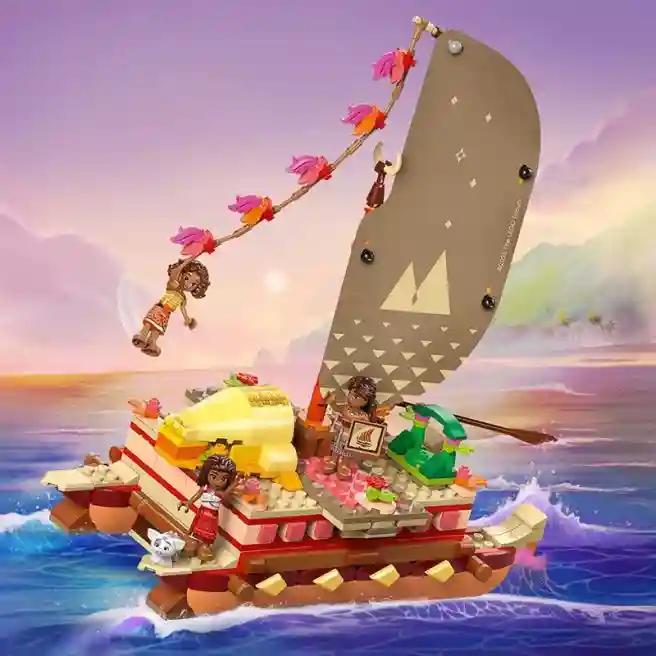 Constructor LEGO Disney Canoea de aventură a Moanei, art. 43270