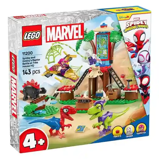 Конструктор LEGO Marvel Битва Рапторов Спайди и Гобби в штаб-квартире Дом на дереве, арт. 11200