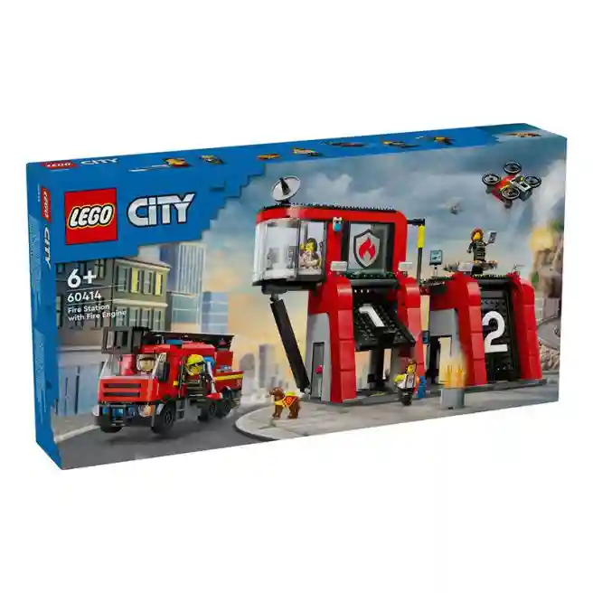 Constructor LEGO City Stație de pompieri cu mașină de pompieri, art. 60414