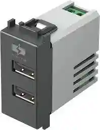 Priza 5V 2.4A USB negru mat (EM67SB-U)