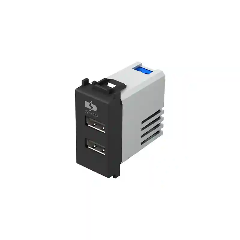 Priza 5V 2.4A USB negru mat (EM67SB-U)