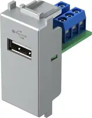 Priză USB TIP A 1M argintiu (KM51ES-U)