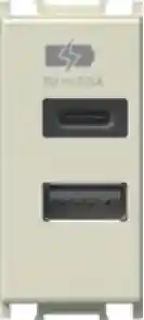 Priză USB tip A&C charging ports 3.0 A ivory (EM68IW-U)