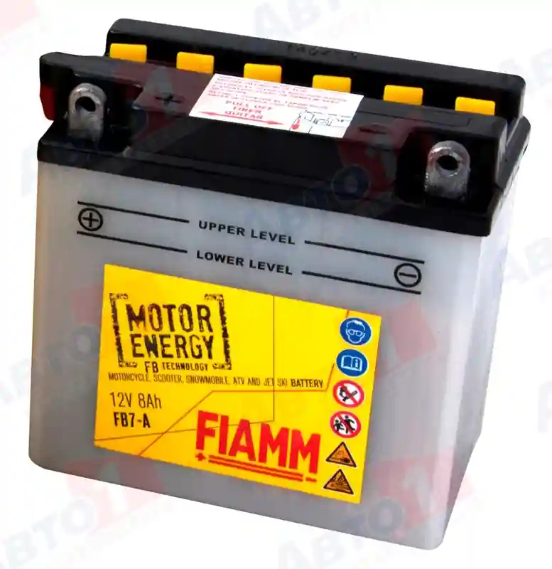 Fiamm - Moto 7904439 FB7-A (12V 8Ah) (135x75x133 + -) Baterie p-u motocicleta