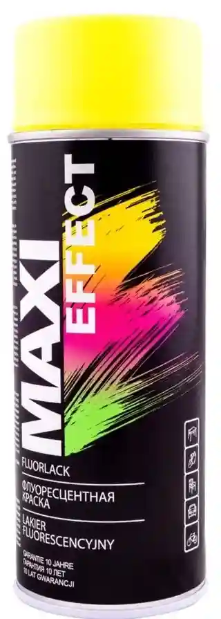MX0017 Maxi Color FLUO0017 Эмаль Аэрозольная Флуоресцентная Желтая 400мл