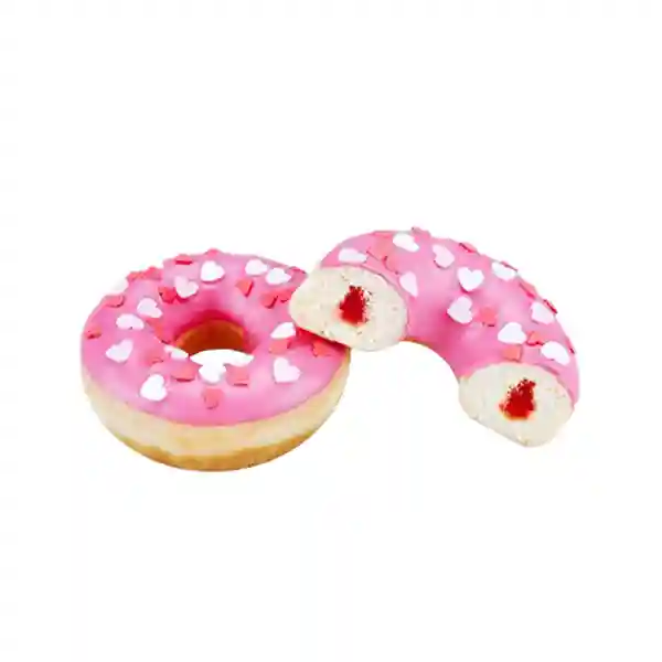 Love Donut - клубничный с посыпкой из сердец