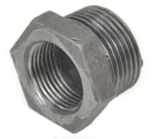 Заглушка проходная для радиатора D. 1.1/4" x 1/2" левая чугун HY