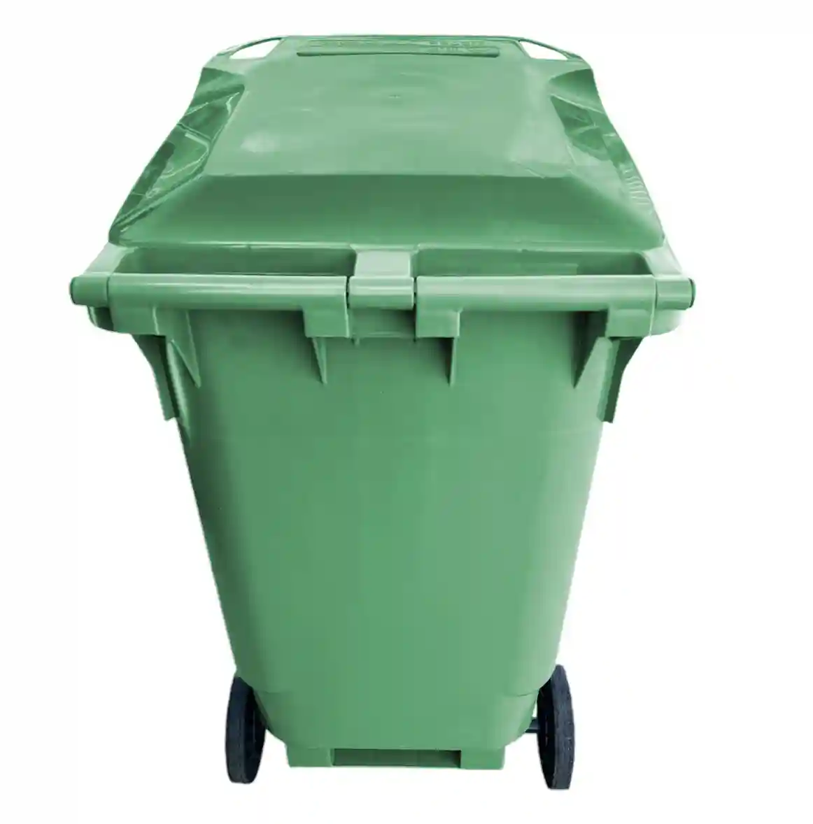 Cos pentru transportarea deseurilor 360 L pe roti (verde) HE