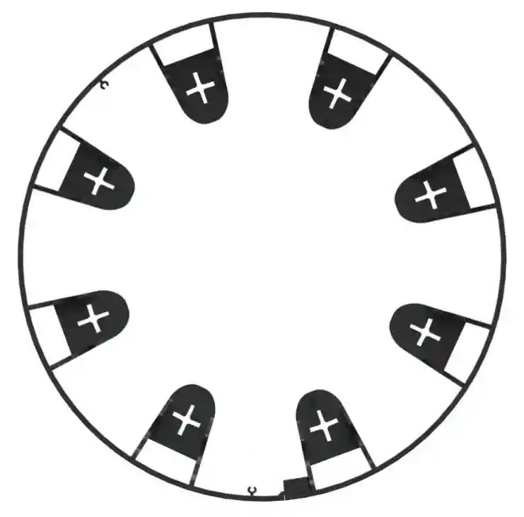Бордюр садовый 8 x 800 cм, H=78 мм (комплект 8 шт.) (черный) Unibord  CELLFAST