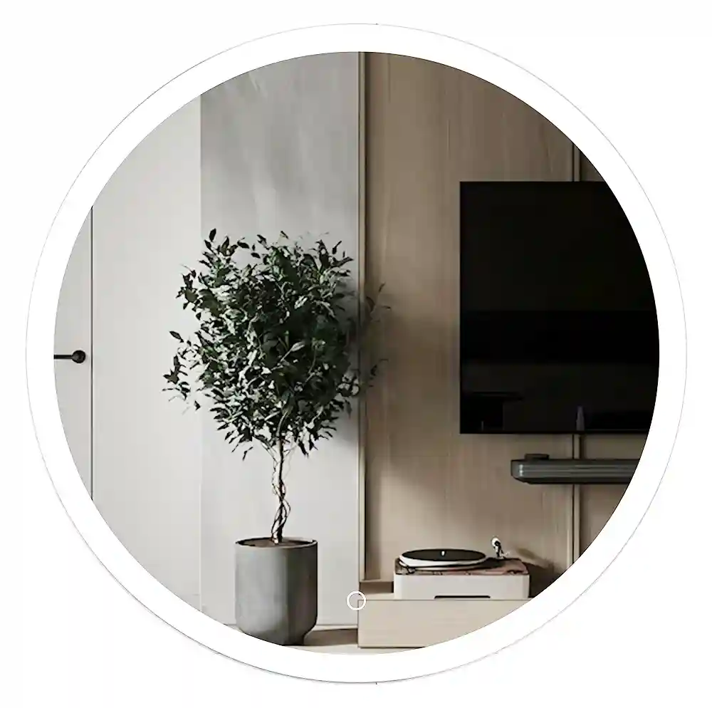 Oglinda pentru baie LED 2700/4000/6000K (rotunda cu janta) 58 x 58 cm IP44  UNIPLAST