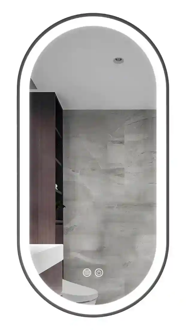 Oglinda pentru baie LED 2700/4000/6000K (dreptunghiulara cu janta) 50 x 100 cm IP44  UNIPLAST