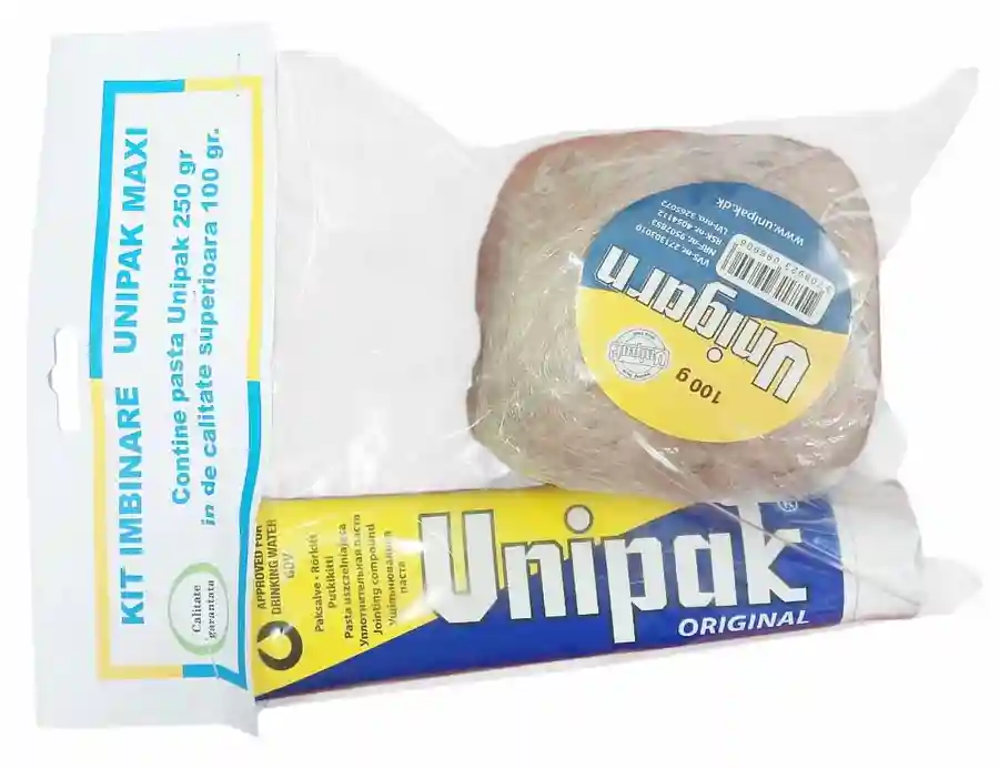 Паста для уплотнения резьбовых соединений 250 г + лён 100 г (комплект)  UNIPAK