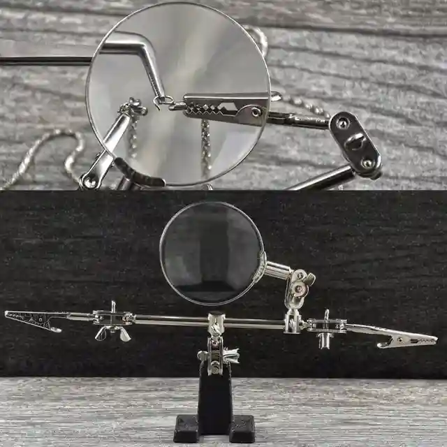 Держатель для пайки с лупой 62 мм 1-1/2" Industrial  TOLSEN