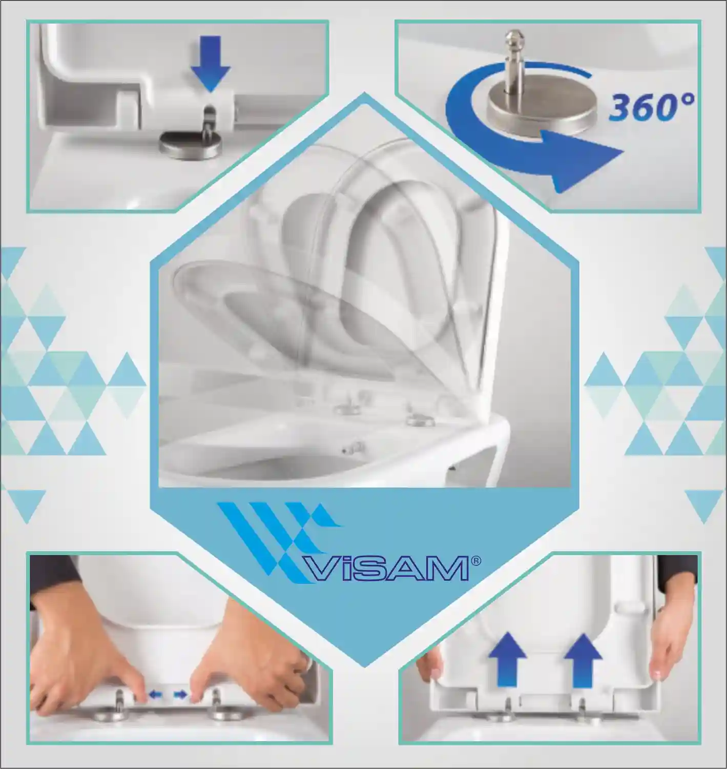 Capac WC duroplast, soft close (alb) AKASYA  VISAM