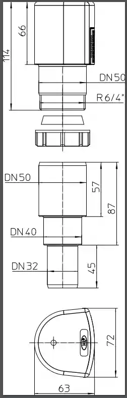 Воздушный клапан ПП D. 50 HL903  HL