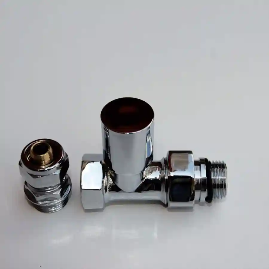 Кран для радиатора D. 1/2" П x 16 PEX прямой подача хромированный (разборный) 01052K1  RADIVA