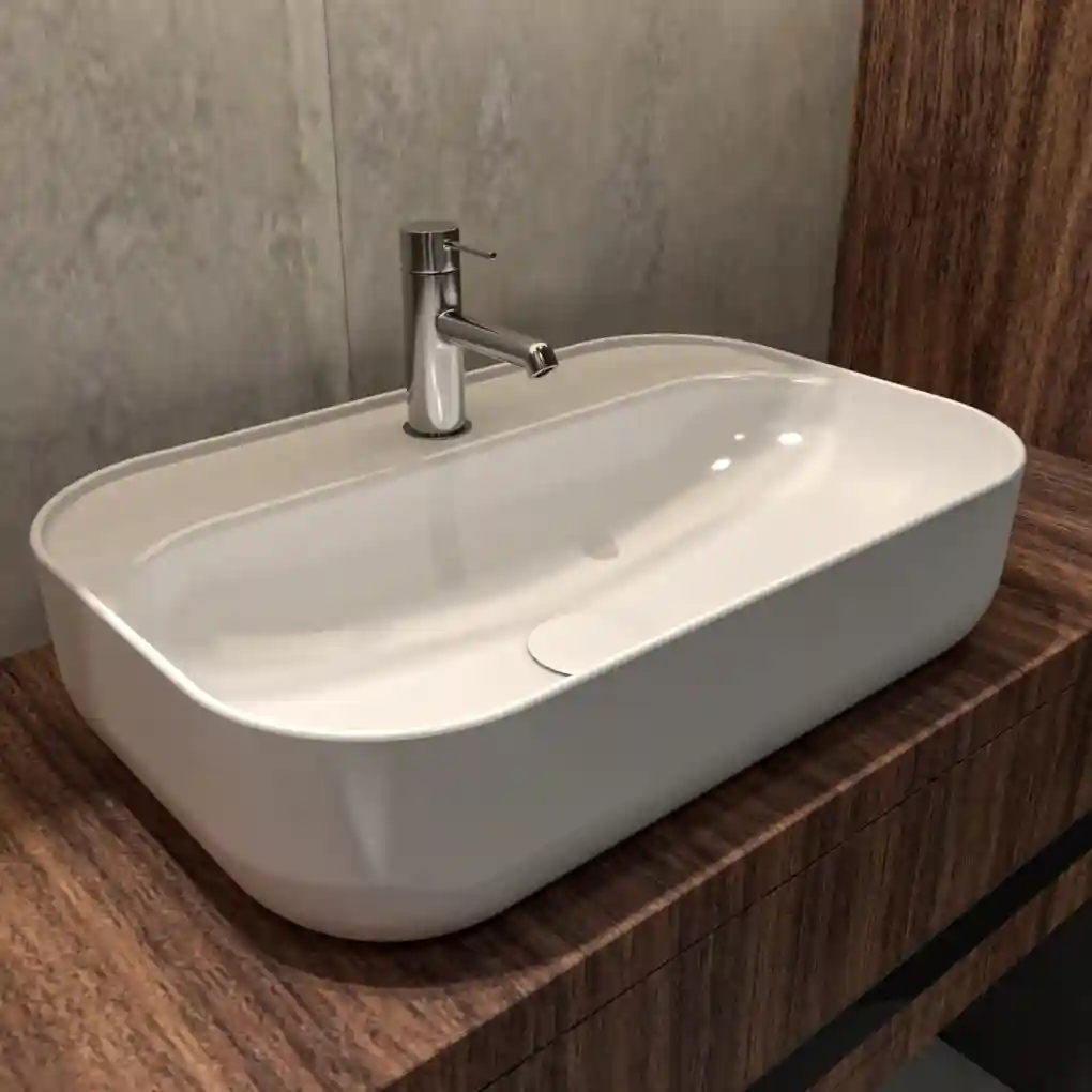 Lavoar ceramica pentru mobilier dreptunghiular 57 SUNDAY (570 x 365 x 140 mm)  CERANO