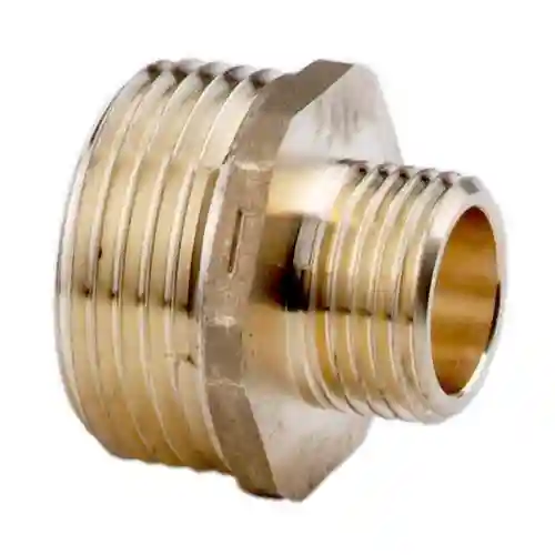 Ниппель переходной D.   3/8" x 1/4" бронзовый