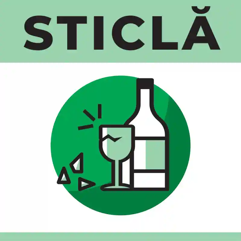 Наклейки "STICLA" мусорных баков для раздельного сбора мусора (160 x 160 мм)
