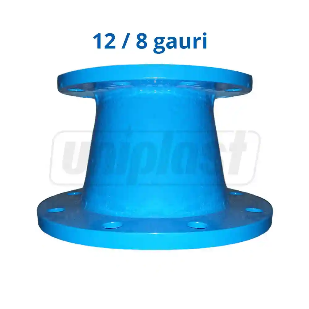 Переход фланцевый чугунный D.200 x 100 PN16 L=300 мм (12/8 отверстий)  BLUCAST