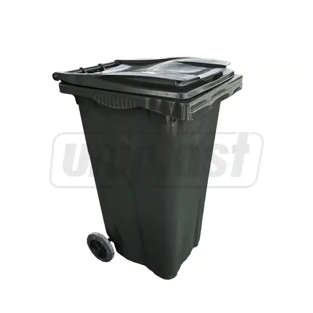 Бак мусорный 240 л (HDPE) на колесах (черный) UNIPLAST TR