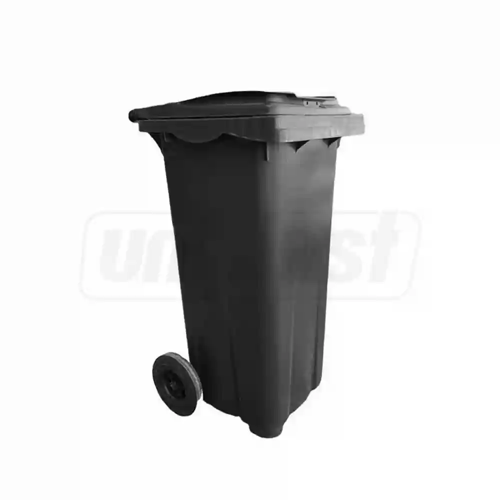Бак мусорный 240 л (HDPE) на колесах (черный) UNIPLAST TR