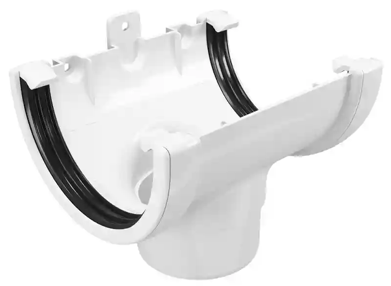 Teu de scurgere PVC D.120 /80 x 90° alb  DEVOREX