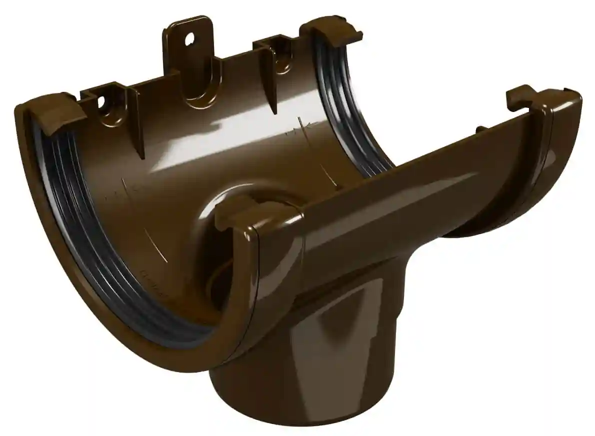 Воронка желоба ПВХ ф.120 /80 x 90° коричн  DEVOREX