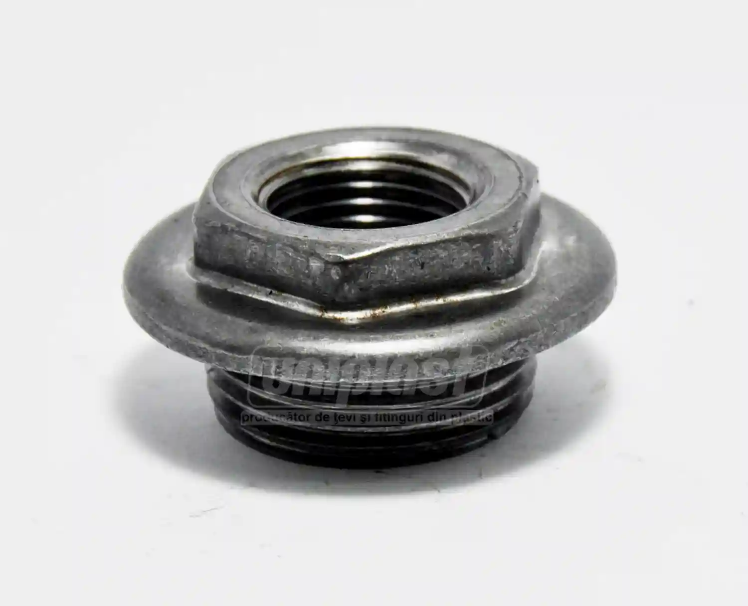 Заглушка проходная для радиатора D. 1" x 1/2" левая чугун ST