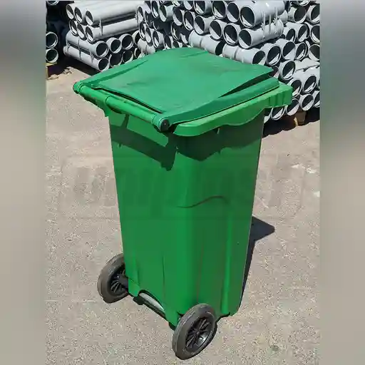 Бак мусорный 120 л (HDPE) на колесах (зеленый)  UNIPLAST TR