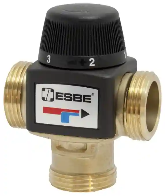 Vana termostatica de amestec cu 3 cai D. 1" FE VTA372 20-55° C, KVS=3.4 (31200100)  ESBE