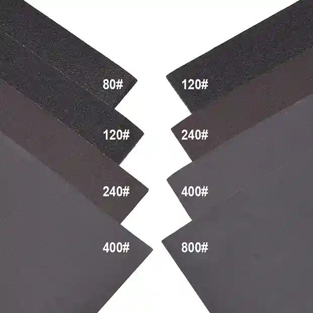 Hartie abraziva (set de foi) 230 x 80 mm, 10 buc. (P80, P120, P240, P400, P800 - cate 2 buc.) Industrial  HARDEN