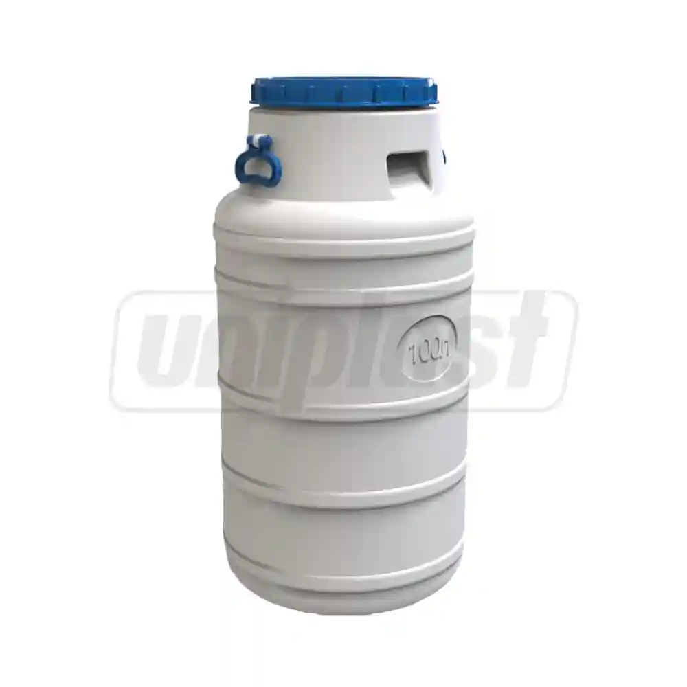 Butoi plastic 120 L (alb) cu manere H=0.79 m/W=0.425 m EVRO PLAST