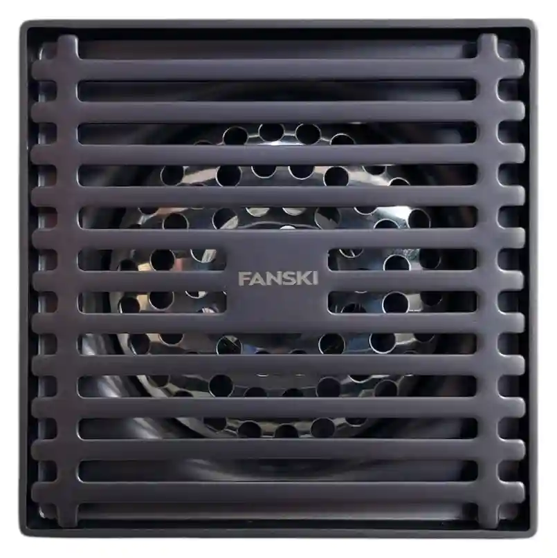 Sifon de pardoseala vertical corp FULL INOX D. 40 x 180° (100 x 100 mm) CP2201B-1  FANSKI