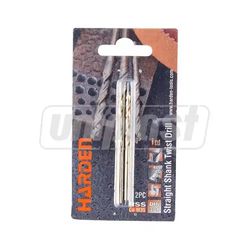 Burghiu pentru metal HSS  1.7 mm L=40 mm M2 (set 2 buc.) Industrial  HARDEN