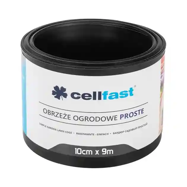 Бордюр садовый газонный 10 см x 9 м гладкий (черный)  CELLFAST