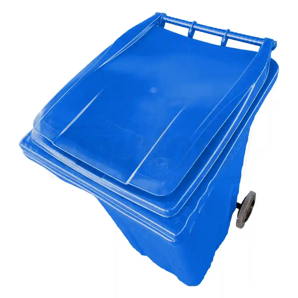 Бак мусорный 240 л (HDPE) на колесах (синий) UNIPLAST TR