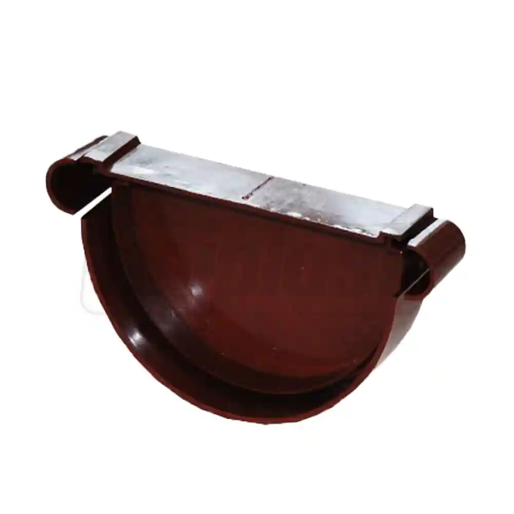 Заглушка желоба ПВХ D.125 (коричневая) TN125М  FIRST PLAST