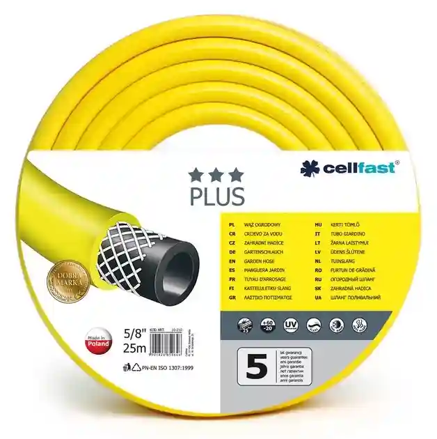 Furtun de gradina PLUS D. 5/8" (15-18 mm) 25 bar 10-210  CELLFAST L=25 m