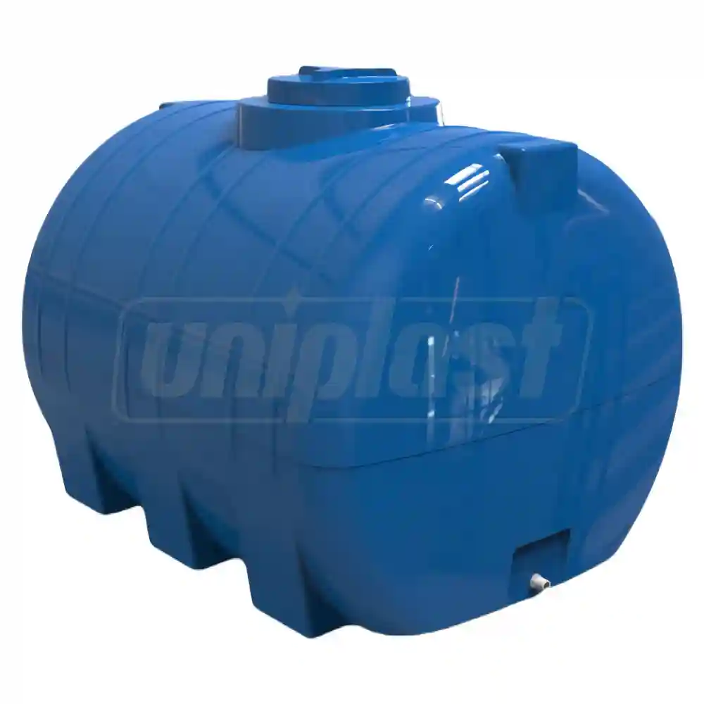 Rezervor apa 2000 L orizontal, oval (albastru) cu stut D. 1" 177x132x138 cm (D. 37 cm)