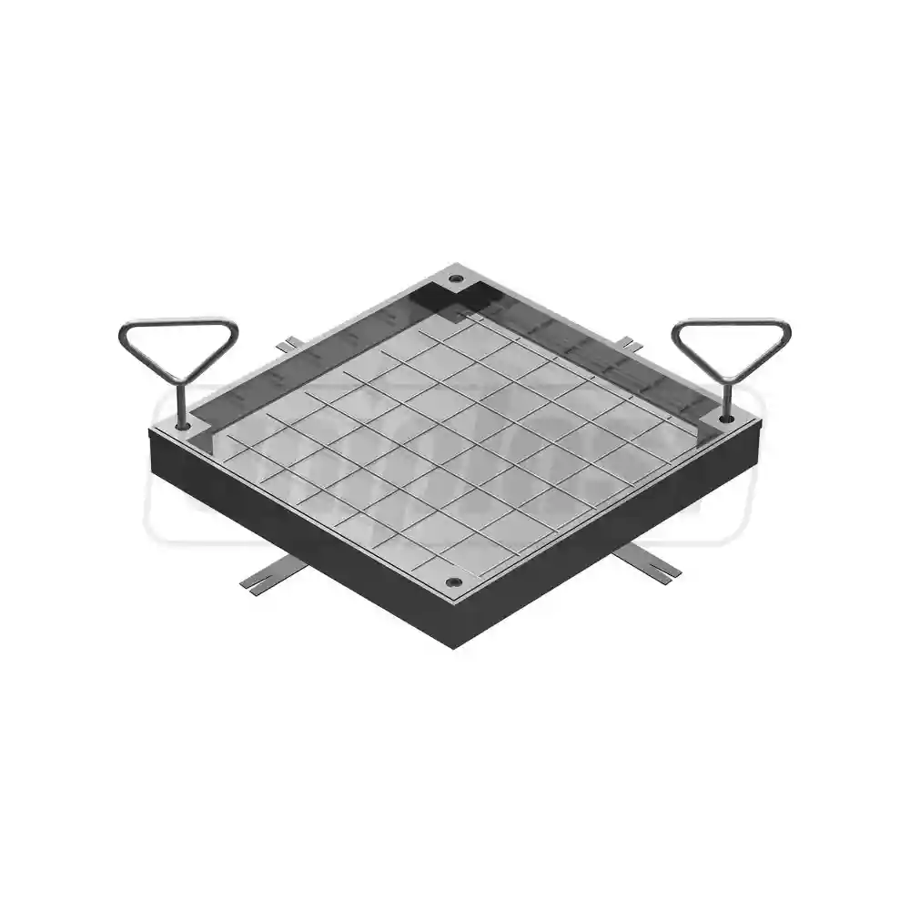 Capac pentru camin de vizitare aliminiu patrat 500x500x25 mm A15 (invizibil)
