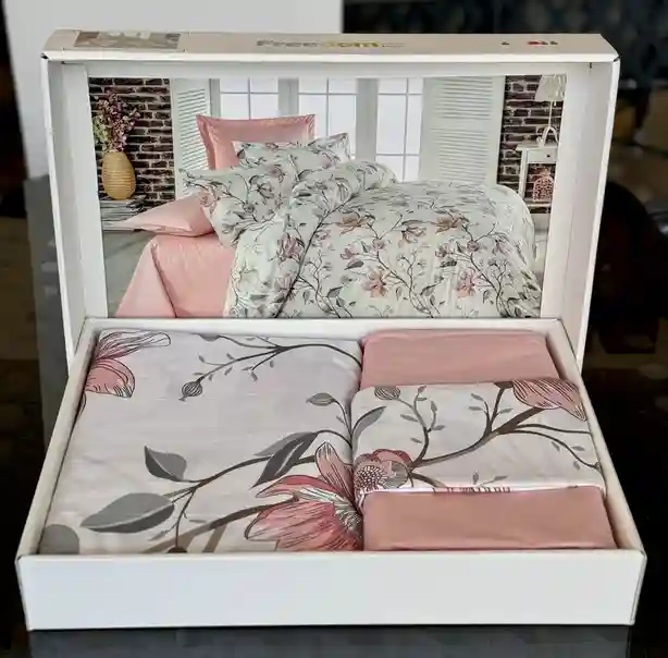 Lenjerie de pat Bed Linen Set (2 fețe de pernă+plic+cearsaf) FreeDom cutie albă